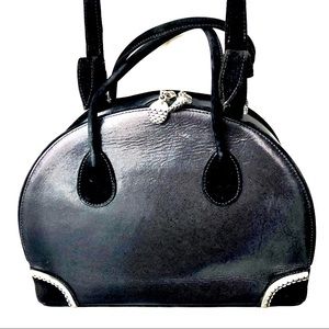 Vincenza Vintage Bowler Shoulder Bag Reptile Footed Handbag 90’s